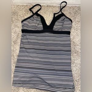 Athleta striped tankini